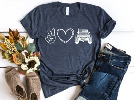 American Flag Offroad Love Peace Shirt Unique Gift For Dad Sweatshirt