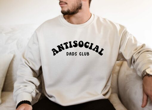 Antisocial Dads Club Shirt Introvert Dada Happy Father’s Day Gift Cool Daddy Tee