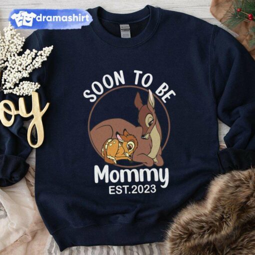 Bambi Soon to be Mommy Est 2023 Mother’s Day Sweatshirt Disney