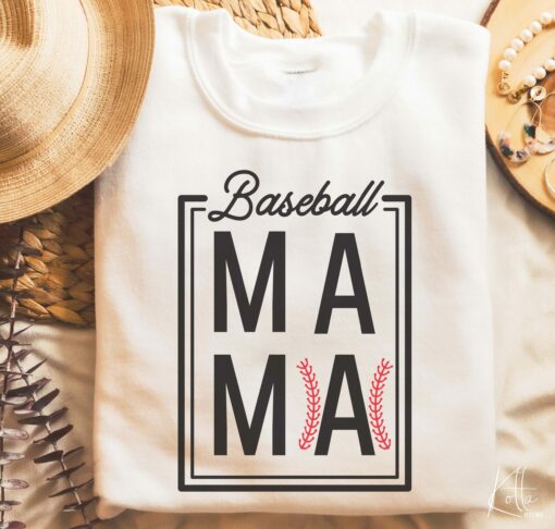 Baseball Mama Tee Shirt Sports Mom Sweatshirt Gift For Moms