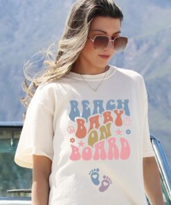 Beach Baby On Board Maternity Shirt, Pregnancy Summer Beach Pregnancy T-Shirt Gift For New Mama Beach Baby On Board Maternity Shirt, Pregnancy Summer Beach Pregnancy T-Shirt Gift For New Mama
