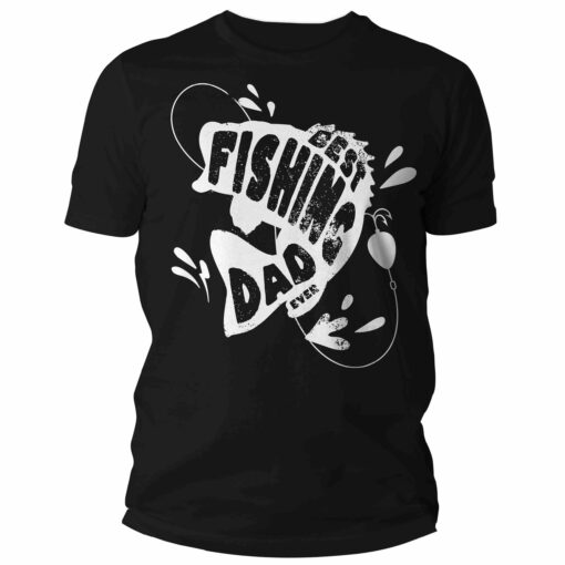 Best Fishing Dad Ever Shirt Fisherman Father’s Day Gift Grunge Catch Angler For Him Tee