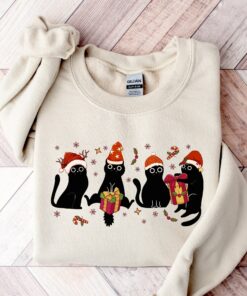 Black Cat Christmas Sweatshirt Unique Cute Mama Gift Black Cat Christmas Sweatshirt Unique Cute Mama Gift
