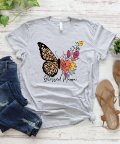 Blessed Mama Flower Butterfly Shirt Mother’s Day Gift God Mother Tee Blessed Mama Flower Butterfly Shirt Mother’s Day Gift God Mother Tee