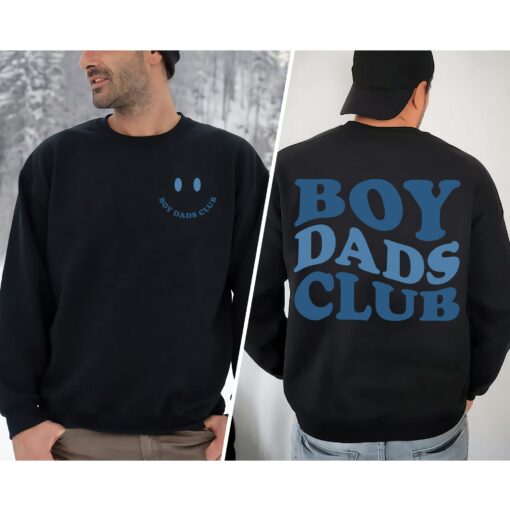 Boy Dads Club 2 Sides Shirt Gender Reveal Dad Gift Happy Father’s Day Tee