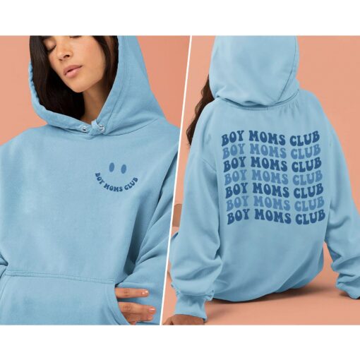 Boy Moms Club 2 Sides Shirt New Mom Gift Mama Sweatshirt