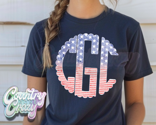 CUSTOM MONOGRAM OPTION #1 – T-SHIRT