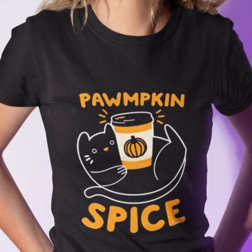 Cat Lover Pawmpkin Spice Autumn T-shirt