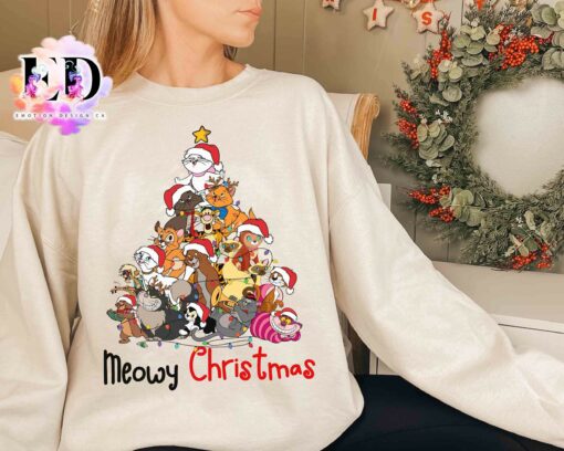 Cat Tigger Marie Cheshire The Aristocats Meowy Sweatshirt Disney Christmas Gifts