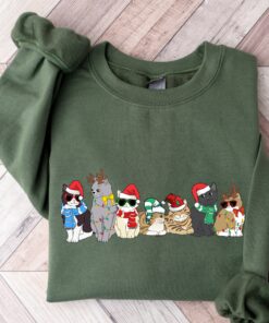 Christmas Cats Breeds Sweatshirt Cute Xmas Gift For Mommy