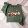 Christmas Drinks Cocktails Peppermint Iced Latte Snowmen Sweets Cozy Sweatshirt Lovely Unique Xmas Gift