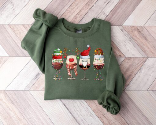 Christmas Drinks Cocktails Peppermint Iced Latte Snowmen Sweets Cozy Sweatshirt Lovely Unique Xmas Gift