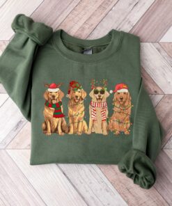 Christmas Golden Dog Retriever Sweatshirt Xmas Gift For Mommy