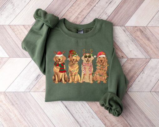 Christmas Golden Dog Retriever Sweatshirt Xmas Gift For Mommy