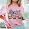 Custom Baseball Mama Shirt with Kids Names Mother’s Day Gift for Sports Mom Tee