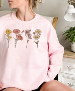 Custom Birth Month Flower Shirt Mother’s Day Personalize Gift for Mom Custom Birth Month Flower Shirt Mother’s Day Personalize Gift for Mom