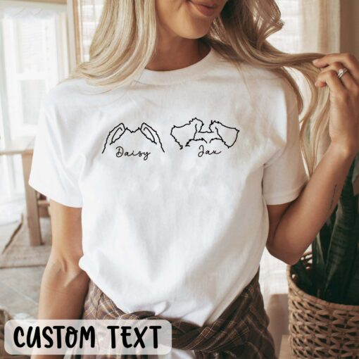 Custom Dog Mom Shirt Personalized Dog Ears Mother’s Day Gift