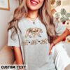 Custom Mama Baby Bear Shirt with Kids Name Mother’s Day Gift Floral Print Personalized Mom Tee