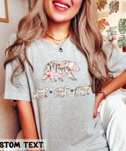 Custom Mama Bear with Childs Name Shirt Mother’s Day Gift for Mom from Kids Personalized Family Bear Tee Custom Mama Bear with Childs Name Shirt Mother’s Day Gift for Mom from Kids Personalized Family Bear Tee