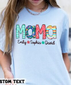 Custom Mama With Kids Names Shirt Floral Print Personalized Mother’s Day Gift For Mom Custom Mama With Kids Names Shirt Floral Print Personalized Mother’s Day Gift For Mom