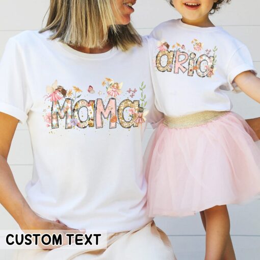 Custom Matching Mommy and Me Shirts Mom and Daughter Outfits Happy Mother’s Day Tee for Mom Life