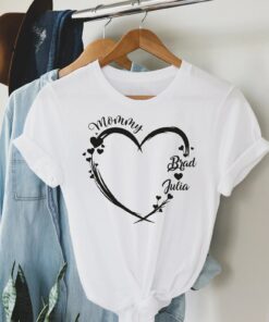 Custom Mom Heart Shirt Personalized Mommy Shirt With Kids Names Happy Mother’s Day Tee Custom Mom Heart Shirt Personalized Mommy Shirt With Kids Names Happy Mother’s Day Tee