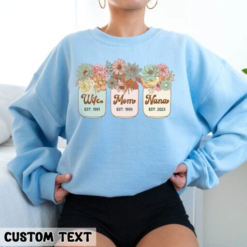 Custom Wife Mom Nana Est Shirt Personalized Mother’s Day Gift For Mom Life Grandma