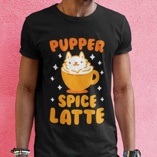 Cute Cat Pupper Spice Latte Autumn T-shirt