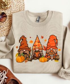 Cute Gnomes Fall Sweatshirt Funny Thanksgiving Gift Cute Gnomes Fall Sweatshirt Funny Thanksgiving Gift