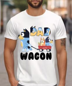 Dad Wagon Blue Dog Moive Character Pulling Children The Moon T-Shirt Lovely Unique Gift Dad Wagon Blue Dog Moive Character Pulling Children The Moon T-Shirt Lovely Unique Gift