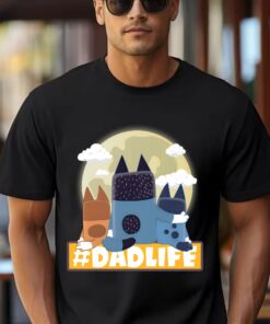 Dadlife Blue Dog Moive Character Watching The Moon T-Shirt Lovely Unique Gift Dadlife Blue Dog Moive Character Watching The Moon T-Shirt Lovely Unique Gift