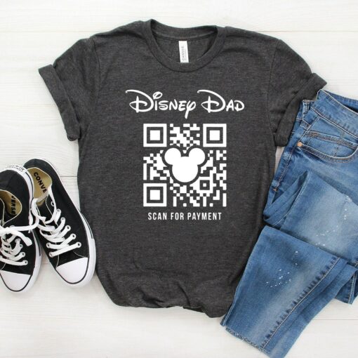 Disney Dad Scan For Payment Funny Disney Dad Shirt Disneyworld Gift For Dad