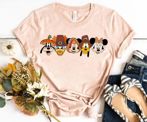 Disney Mickey And Friends Fall Vibes Pumpkin Shirt Thanksgiving Fall Things Boho Autumn Gift