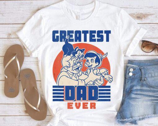 Disney Pinocchio & Geppetto Best Dad Ever Retro Shirt Father’s Day Magic Kingdom Holiday Gift