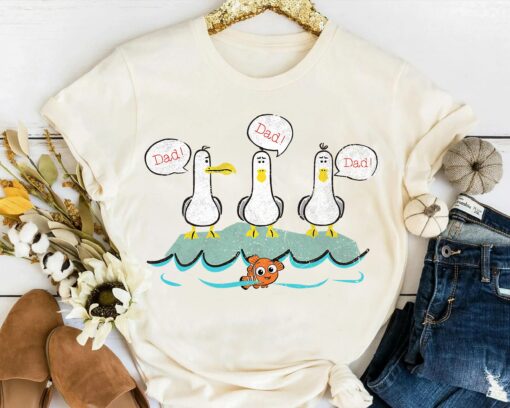 Disney Pixar Finding Nemo Seagulls Tee Father’s Day Shirt Magic Kingdom Family Birthday Gift