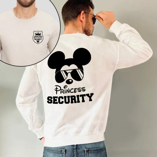 Disney Princess Security 2 Side Shirt Father’s Day Gift for Daddy Daughter