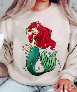 Disney The Little Mermaid Ariel Christmas Lights Shirt Disney X-Mas Squad Sweatshirt Disney The Little Mermaid Ariel Christmas Lights Shirt Disney X-Mas Squad Sweatshirt