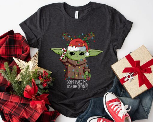 Don’t Make Me Use The Force The Mandalorian The Child Star Wars Merry Christmas T-Shirt Unique Gift