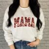 Embroidered Mama Shirt Red Aztec Mama Southwestern Tee Mother’s Day Gift