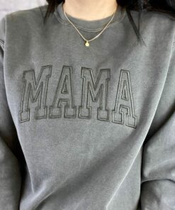 Embroidered Neutral Shirt Monochrome Mama Tee Mother’s Day Gift for New Grandma Embroidered Neutral Shirt Monochrome Mama Tee Mother’s Day Gift for New Grandma