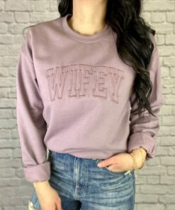 Embroidered Wifey Shirt Monochrome Mama Tee Mother’s Day Gift for New Mommy Embroidered Wifey Shirt Monochrome Mama Tee Mother’s Day Gift for New Mommy