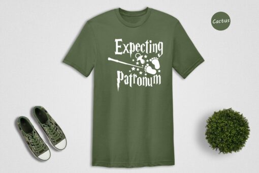 Expecting Patronum Shirt Baby Pregnancy Announcement Gift Maternity Tee