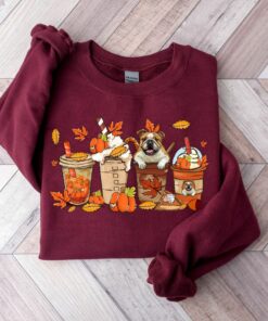 Fall Coffee Cute Halloween Dog Pumpkin Spice Latte Drink Cup Lover Thanksgiving Sweater Fall Coffee Cute Halloween Dog Pumpkin Spice Latte Drink Cup Lover Thanksgiving Sweater