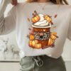 Fall Coffee Lovers Pumpkin Latte Drink Thanksgiving Shirt