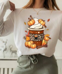 Fall Coffee Lovers Pumpkin Latte Drink Thanksgiving Shirt Fall Coffee Lovers Pumpkin Latte Drink Thanksgiving Shirt