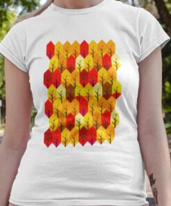 Fall Geometric Leaf Pattern Autumn Shirt Fall Geometric Leaf Pattern Autumn Shirt