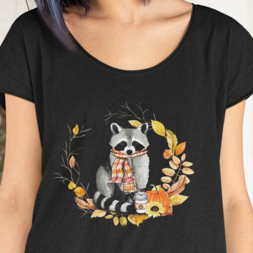 Fall Raccoon Autumn T-shirt