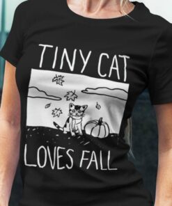Fall Tiny Cat Loves Fall Autumn T-shirt Fall Tiny Cat Loves Fall Autumn T-shirt