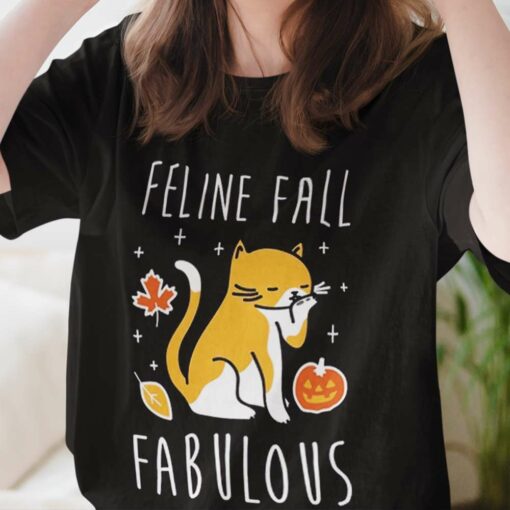 Feline Fall Fabulous Autumn T-shirt