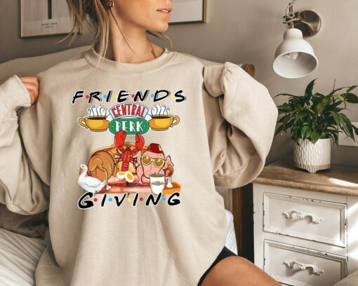 Friends Central Perk Giving Turkey Humor Sweatshirt Unique Thanksgiving Gift